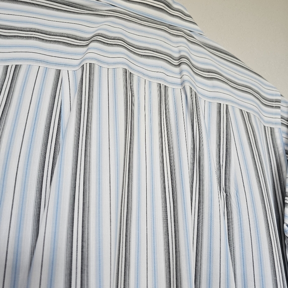 Mens Long Sleeved striped button down dress shirt wrinkle free 15 34/35 - Picture 4 of 4